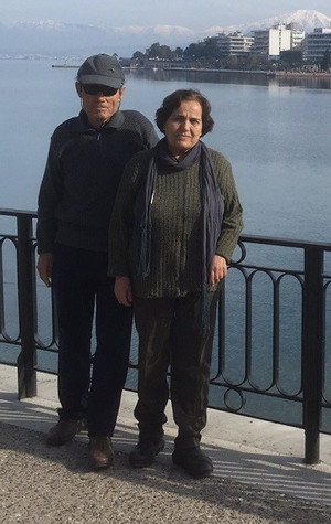 Frau und Herr Mpalatsos aus Mantoudi Evoias, Griechenland